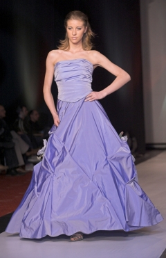 Dress Silk taffeta color blue
